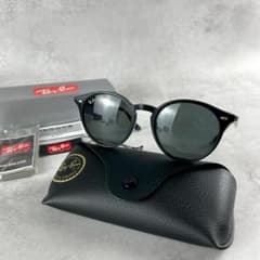 未使用・箱付　芸能人愛用　レイバン　RB2180-F　ラウンド サングラス　黒 未使用・箱付 芸能人愛用 レイバン RB2180-F ラウンド