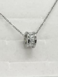 激安！早い者勝ち! 希少 筒 ダイヤモンド 0.5ct ネックレス pt850 