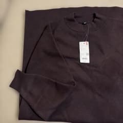 UNIQLO スフレヤーンモックネックワンピース 19 Wine Lのサムネイル