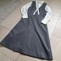 美品○アドーアADOREウール素材ジャンパースカート○ルフィル 