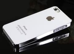 iPhone5/5S ケース 光沢強化ガラス 【ホワイト】 プレゼントにどうぞ！のサムネイル