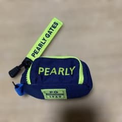 PEARLY GATES ゴルフ用小物入れ ポーチ ネイビー 蛍光イエローのサムネイル