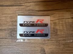 【非売品・希少】CIVIC TYPE R FL5 シリアルナンバーステッカーのサムネイル