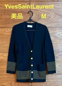 極美品 YVES SAINT LAURENT ニットジャケット M 金ボタン SALE】Yves Saint Laurent イヴ・サンローラン 極美品❣️M - メルカリ