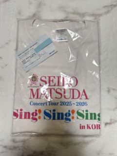 松田聖子2025.2026ツアーTシャツ 韓国公演 Lサイズ 観覧済チケット付