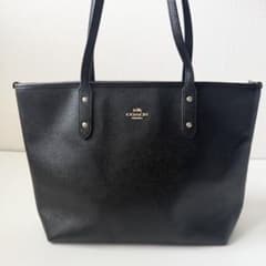 ［美品］COACH ブラック F58846 レザー トートバッグ A4収納可能 美品】COACH コーチ トートバッグ ブラック レザー A4収納可 - メルカリ