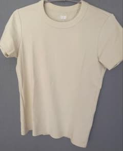 【新品未使用】UNIQLO クルーネックT Sサイズ Naturalのサムネイル