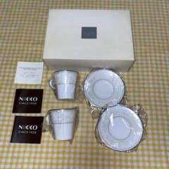 カップ&ソーサー　2組　NIKKO since1908 白　箱付きのサムネイル