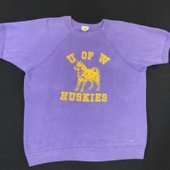60s HUSKIES 半袖 スウェット フロッキー - メルカリ