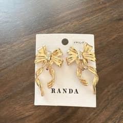 【未使用】RANDAリボン イヤリング2個セットのサムネイル