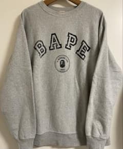 希少　90s 初期APE　初期エイプ　スウェット　グレー　Ｌ　スケルトンタグ