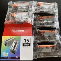 【６個】Canon BCI-15BK キャノン 純正品 インク 未使用品のサムネイル