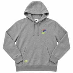 NIKE ナイキ マルチロゴ刺繍 パーカー グレー Lのサムネイル