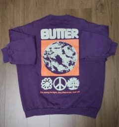 Butter Goods スウェット パープル 地球儀ロゴのサムネイル