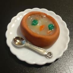 ミニチュアフード クリームシチュー  1/8〜1/12スケール ハンドメイドのサムネイル