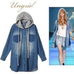 ungrid♪フード付きダンガリーシャツのサムネイル