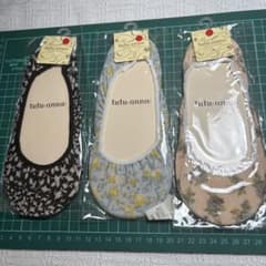 tutu anna フットカバー 3足セット 花柄②のサムネイル
