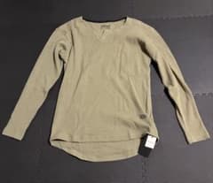 【新品未使用】XENO ゼノ ワッフルTシャツ M カーキのサムネイル