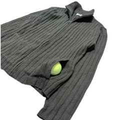 KANSAI JEANS ドライバーズニット 短丈 Y2K グランジ　フルジップ