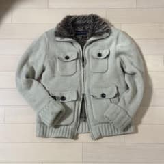 ファー付きニット y2k お兄様系 鬼ファー 着画ありのサムネイル