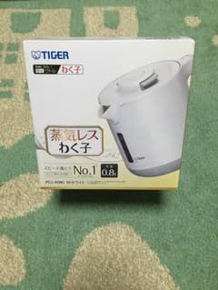 TIGER 電気ケトル 0.8L ホワイト 蒸気レス わく子 PCJ-A080Wのサムネイル