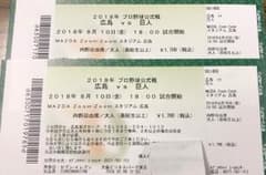8/10 (金)　広島カープ VS 巨人　席確保します！内野自由席大人2枚のサムネイル