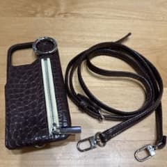 iPhone17Pro ajew クロコ型押しケース ストラップ付き | Shop at