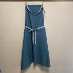 エプロン ブルーグレー 調整可能　ハンドメイドのサムネイル