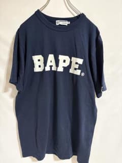 【初期・NIGO期】アベイシングエイプ BAPE ロゴ Tシャツ ネイビー Mのサムネイル