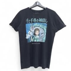 千と千尋の神隠し ハク 千尋 Tシャツ 黒 M ジブリ A12