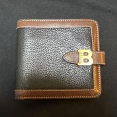 レア　Bally バリー　二つ折り財布　小銭入れ　札入れ　カード入れ　茶　黒のサムネイル