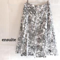 エンスウィート ensuite 花柄スカートフレア ミモレ丈 コットン100%のサムネイル