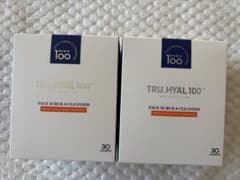 TRU.HYAL 100 フェイススクラブ＆クレンザー 2箱セット　パック2枚のサムネイル