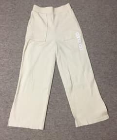 GU  リブスリットワイドパンツ  ホワイトのサムネイル