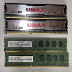 ディスクトップ用メモリー DDR3 4GB 2枚セット➕2GB 2枚 - メルカリ