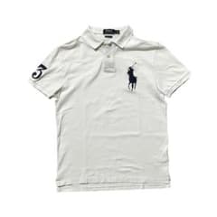 現行 Ralph Lauren ビッグポニー ポロシャツ 鹿の子 短丈 白 - メルカリ