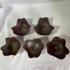 【共箱付】丹波焼 信水造　割山椒向付 5客セット 茶道具 懐石 共箱付】丹波焼 信水造 割山椒向付 5客セット 茶道具 懐石 - メルカリ