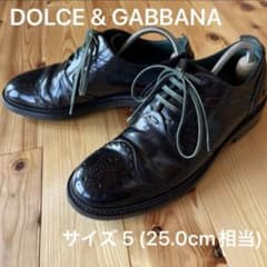 【希少サイズ】DOLCE & GABBANA レザーシューズ ウイングチップのサムネイル