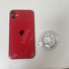 iPhone 11 (PRODUCT(RED)) 本体 充電ケーブル付きのサムネイル