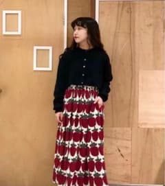 いちごボーダー ギャザースカート peu pres - メルカリ