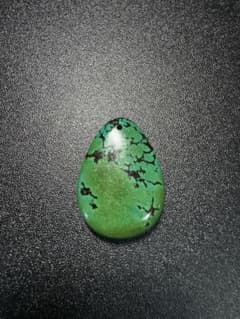 Pendant, natural stone, turquoise, pine stone, Buddhist amulet, craft, art ornament, antique.