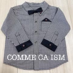 COMME CA ISM 蝶ネクタイ付チェックシャツ 80サイズのサムネイル