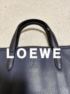 LOEWEロエベ ビジネスバッグ トレド アナグラム ロゴ レザー ネイビー