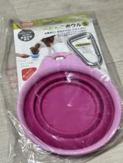 ●未使用● 折りたたみ式犬用ぺたんこボウル S ピンクのサムネイル