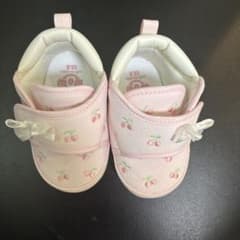 ベビーシューズ　赤ちゃんキッズ靴　室内用練習靴　12.5 ピンクのサムネイル