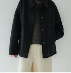 crewre 2wayウールリバーショートコート 黒 - メルカリ