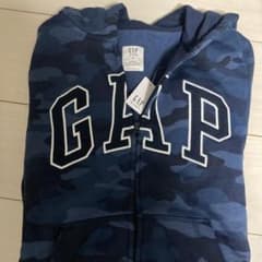 GAP キッズ ジップアップパーカー 130CM ネイビー迷彩のサムネイル