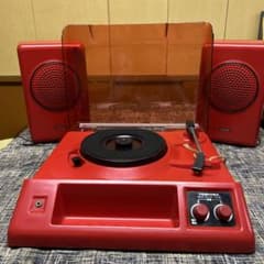 TOSHIBA 卓上セパレートステレオ SM-83レコードプレーヤー 赤 - メルカリ