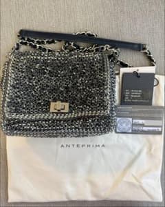 ANTEPRIMA ルケットⅡ ショルダーバッグ ネイビーシルバー 購入証明有