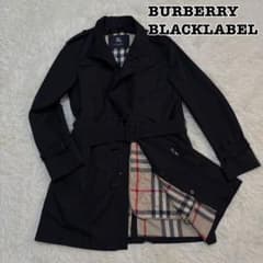 【極美品】バーバリーブラックレーベル☆トレンチコートライナー付き　M黒　784 極美品】バーバリーブラックレーベル☆トレンチコートライナー付き M黒